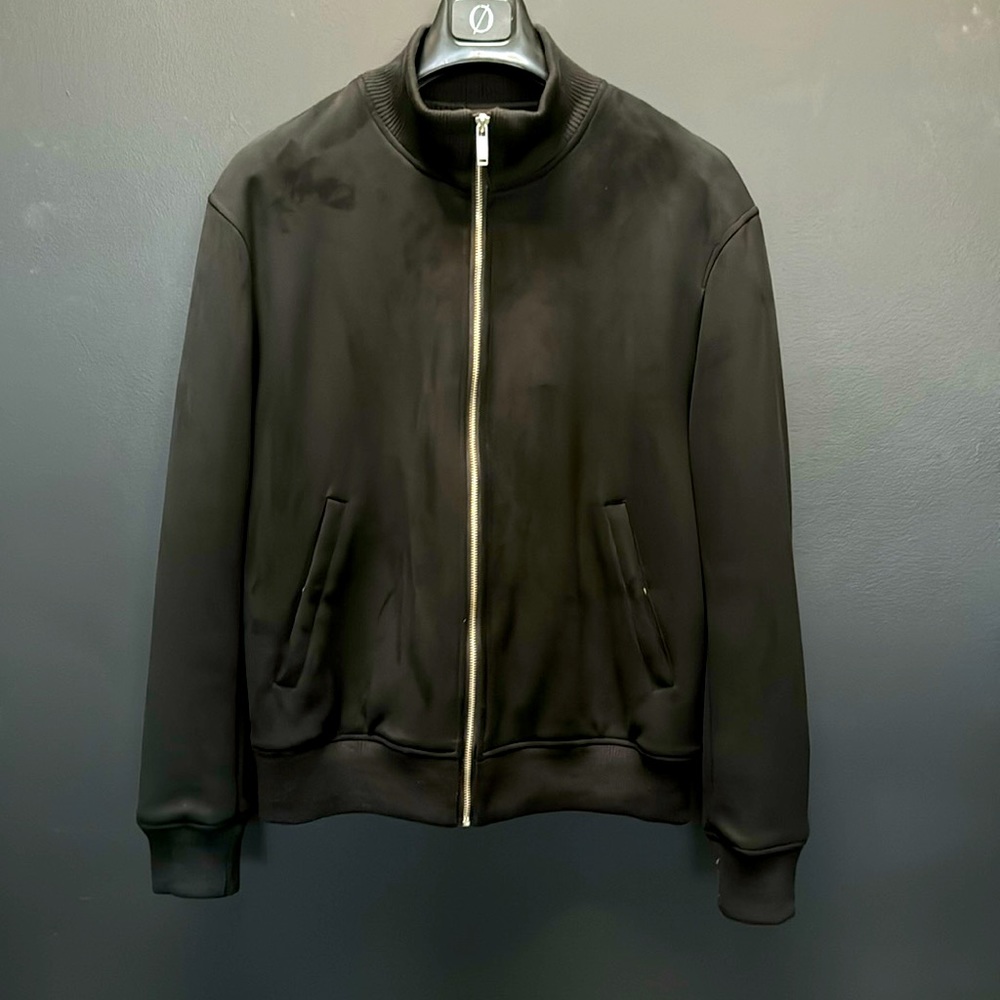 Men’s Lined Zara Bomber Jacket. Suede finish. Men’s Large